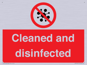 Cleaned and disinfected